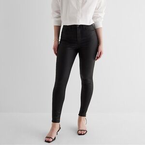 🖤 Express Coated Black Skinny Jeans - Size 10S